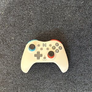Wireless Game Controller - White with Red and Blue Accents